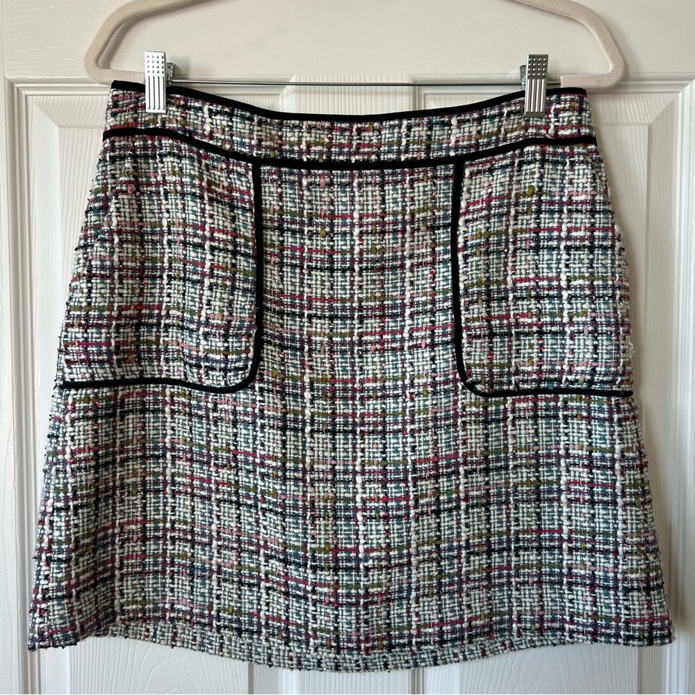Loft Multicolor Tweed Mini Skirt